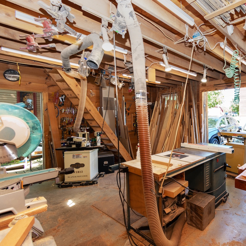 interior of the workshop at Wall Street Gallery